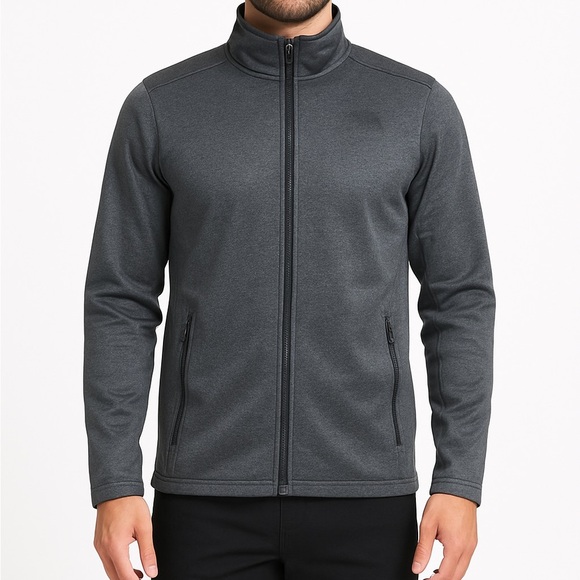The North Face Size Medium Dark Grey Full Zip Sweatshirt Jacket - Picture 1 of 8